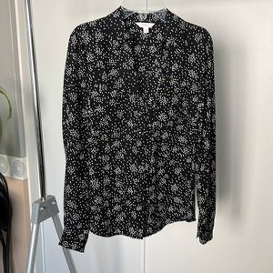 Black w/ White Dots Blouse